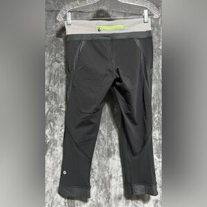 Lululemon Leggings with Faux Leather Trim
